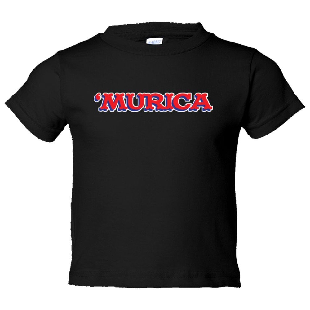 Toddler Sized 'Murica American Spirit George Bush Style - Tee Shirt Rabbit Skins