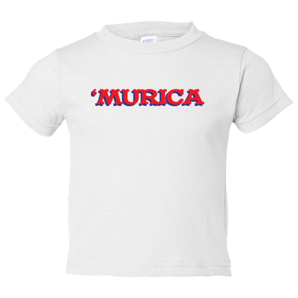 Toddler Sized 'Murica American Spirit George Bush Style - Tee Shirt Rabbit Skins