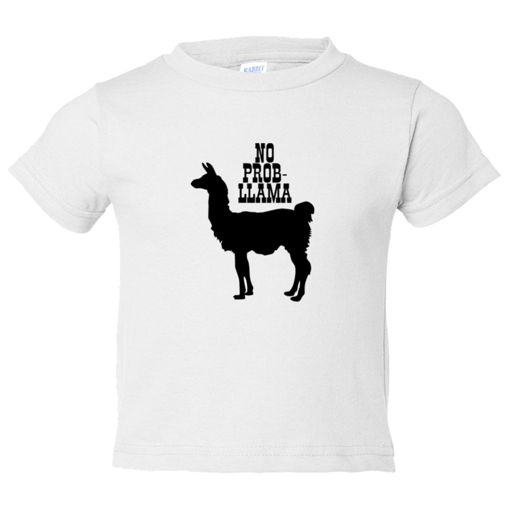 Toddler Sized No Problem Prob Llama Animal - Tee Shirt Rabbit Skins