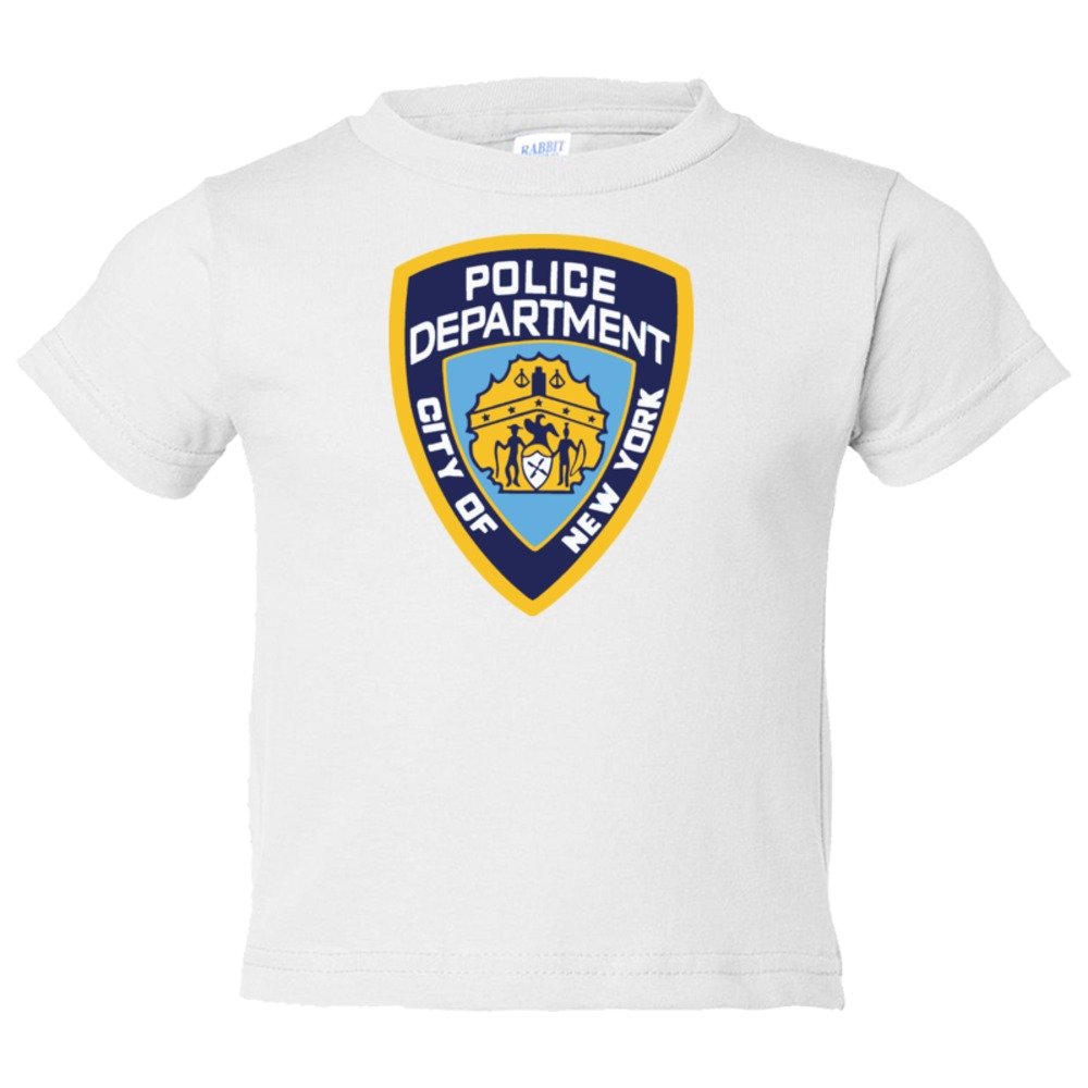 Toddler Sized Nypd New York Police Department Logo - Tee Shirt Rabbit Skins