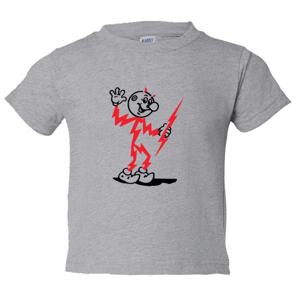 Toddler Sized Retro Electricty Guy Killowatt Man - Tee Shirt Rabbit Skins