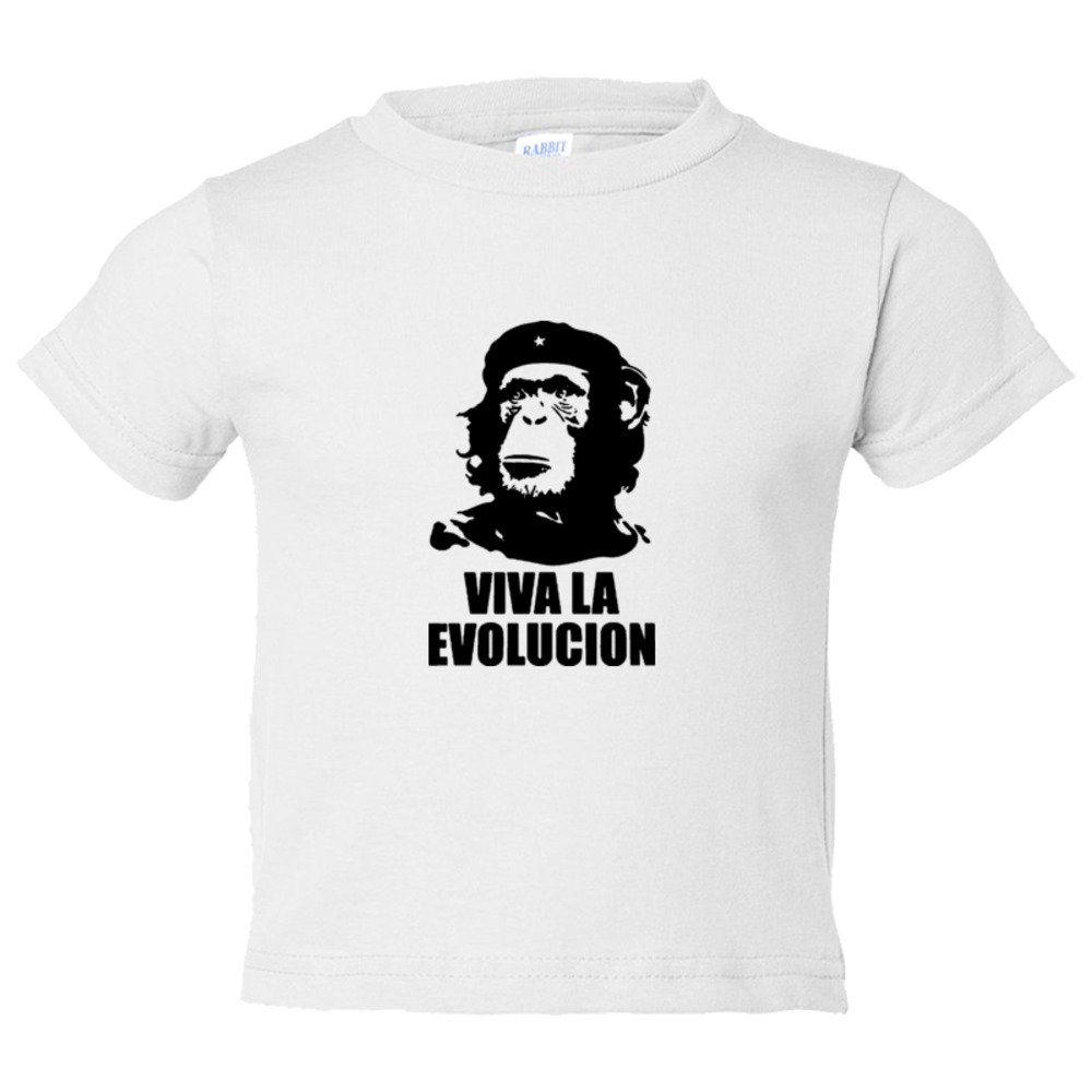 Toddler Sized Viva La Evolucion Che Guevara Chimp - Tee Shirt Rabbit Skins