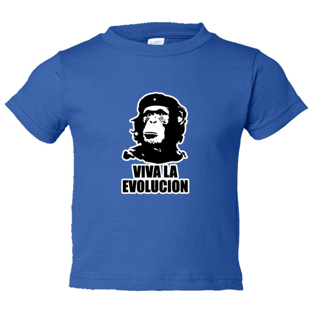 Toddler Sized Viva La Evolucion Che Guevara Chimp - Tee Shirt Rabbit Skins