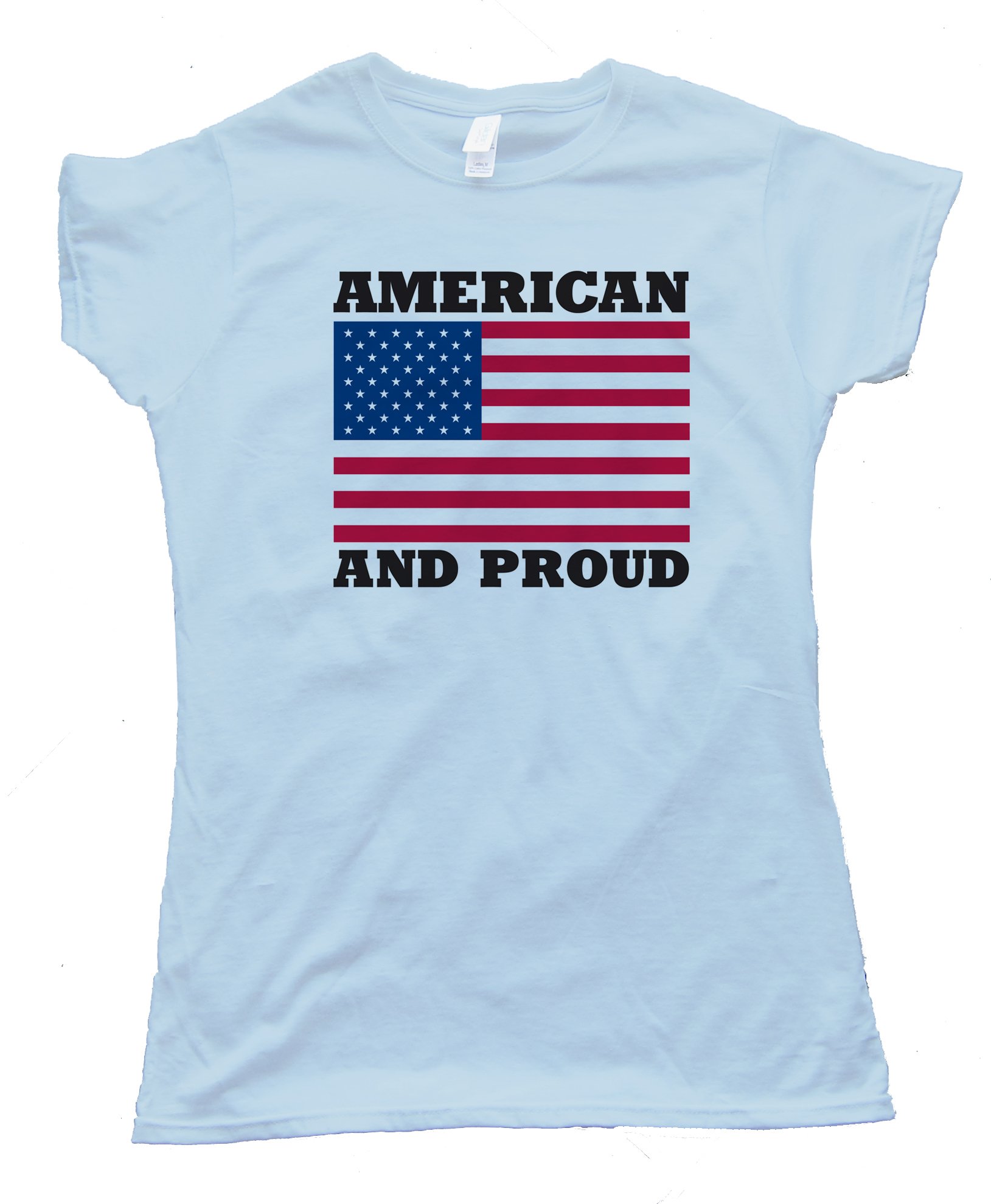 Womens American And Proud Tee Shirt