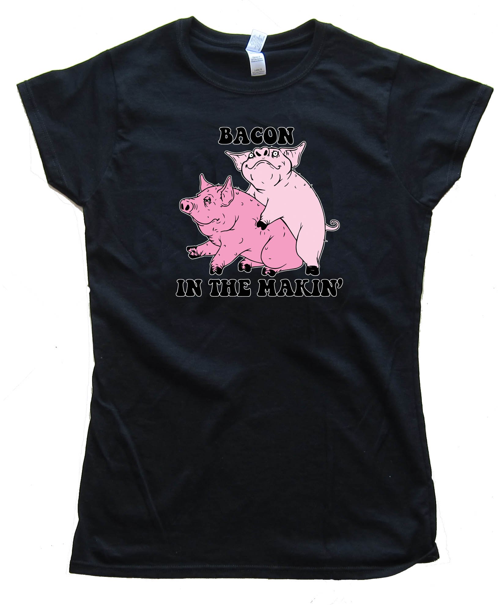 Womens Bacon In The Makin' Pigs - Tee Shirt