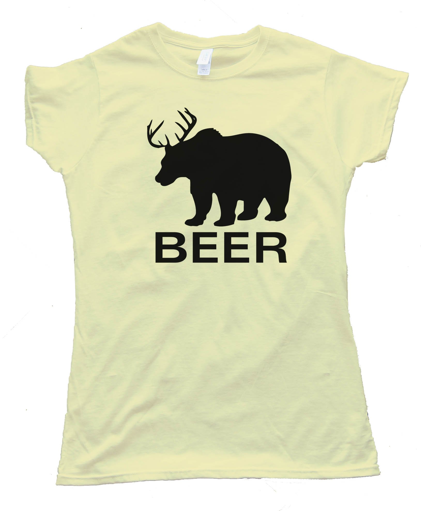 Womens Bear Deer Beer - Tee Shirt