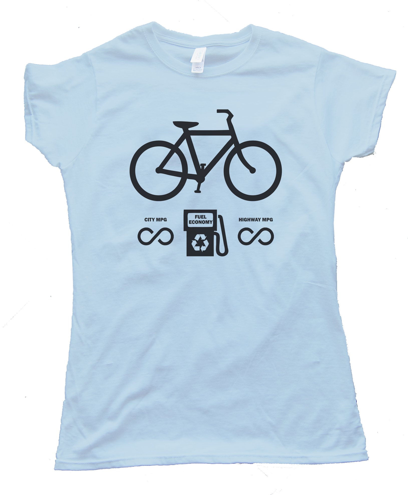 Womens Bicycle Fuel Economy Unlimited Tee Shirt