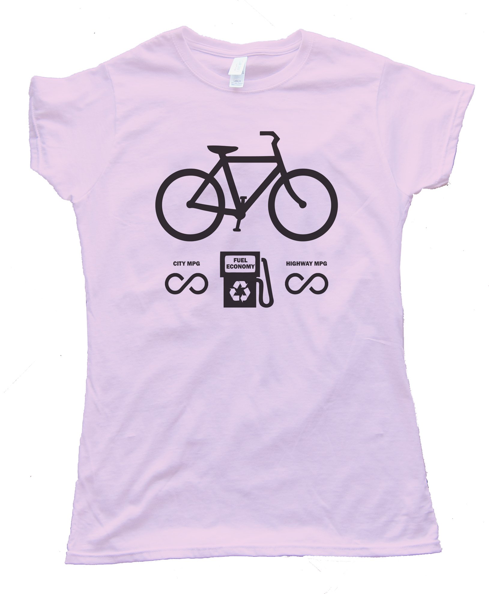 Womens Bicycle Fuel Economy Unlimited Tee Shirt