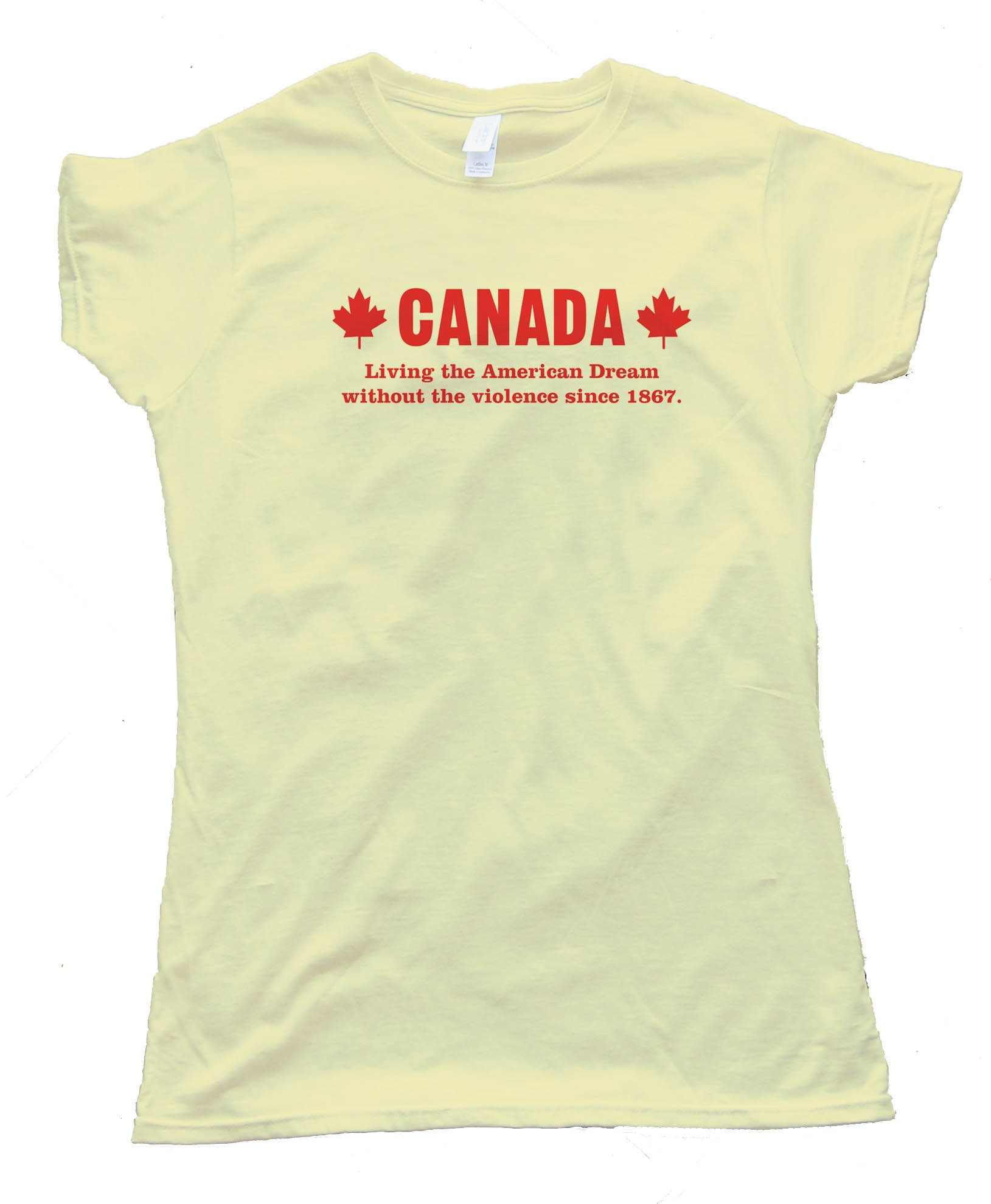 Womens Canada Living The American Dream - Tee Shirt