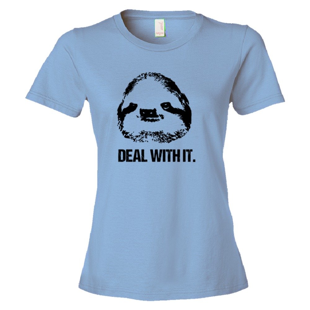 Womens Deal With It Sloth - Tee Shirt