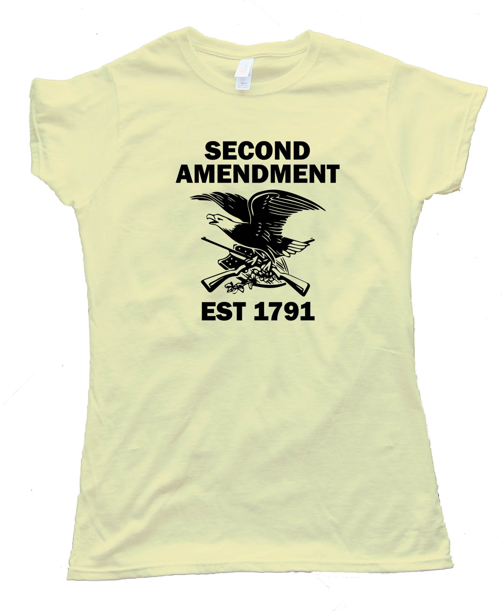 Womens 1791 Second Amendment Eagle With Guns - Tee Shirt