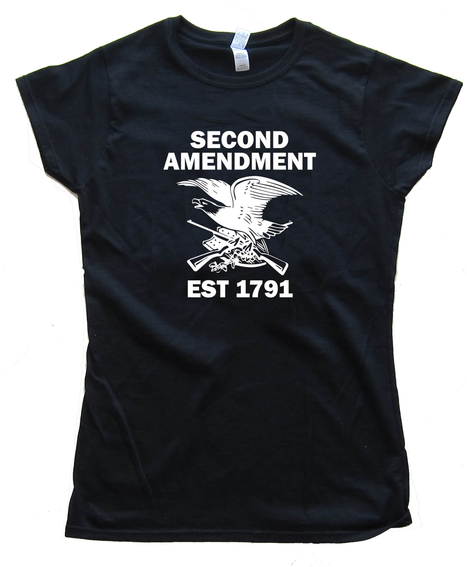 Womens 1791 Second Amendment Eagle With Guns - Tee Shirt