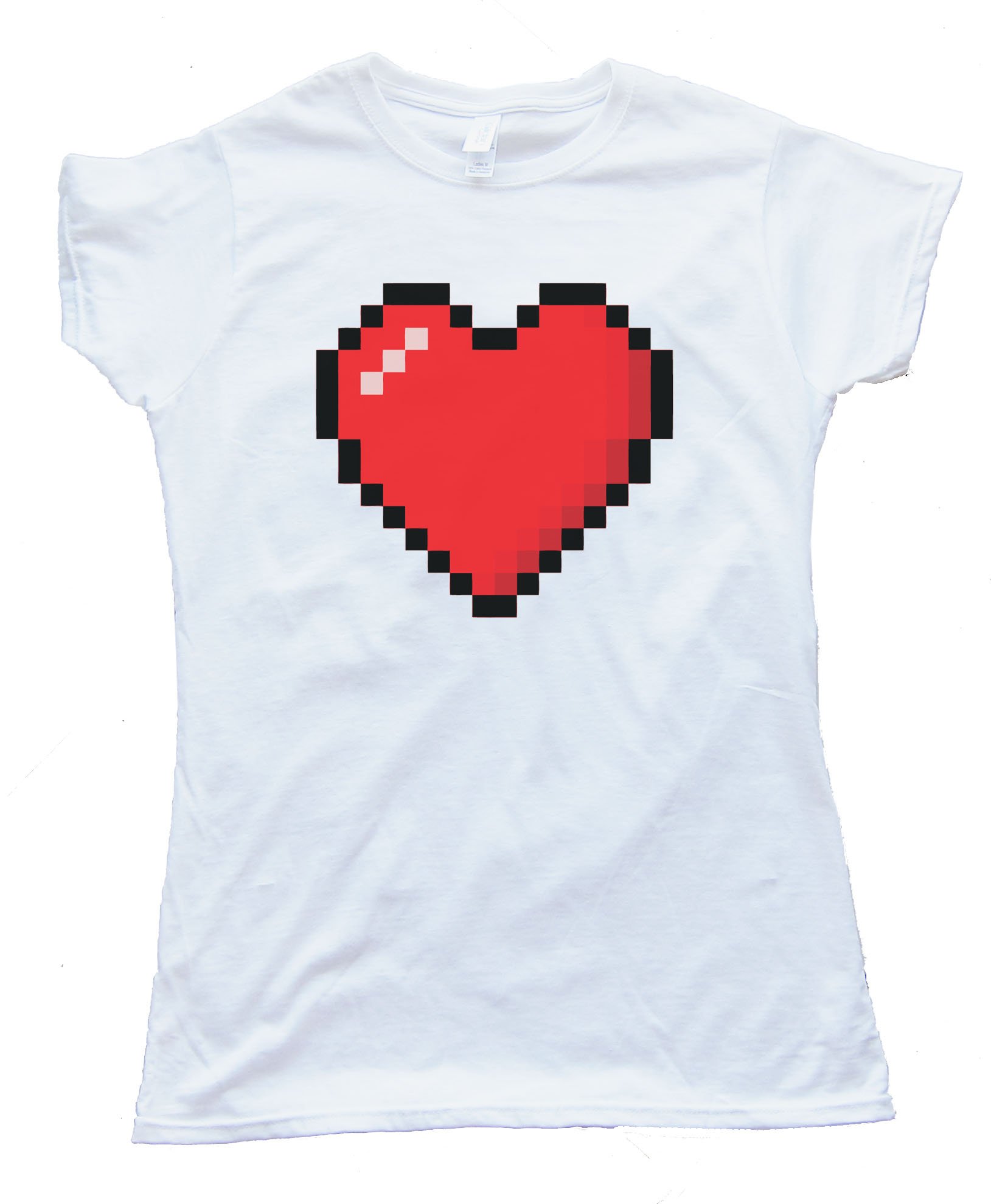 Womens 8 Bit Heart Shirt - Tee Shirt