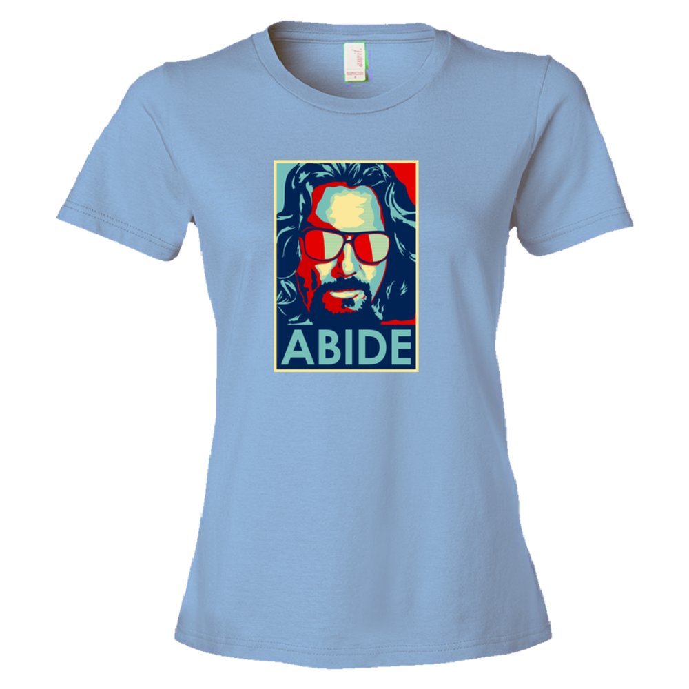 Womens Abide The Dude From The Big Lebowski Obama Style Poster - Tee Shirt