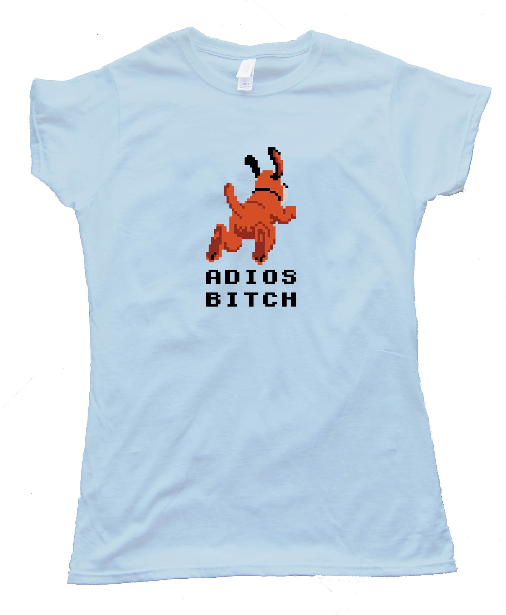 Womens Adios Bitch Nintendo Duck Hunt Dog - Tee Shirt