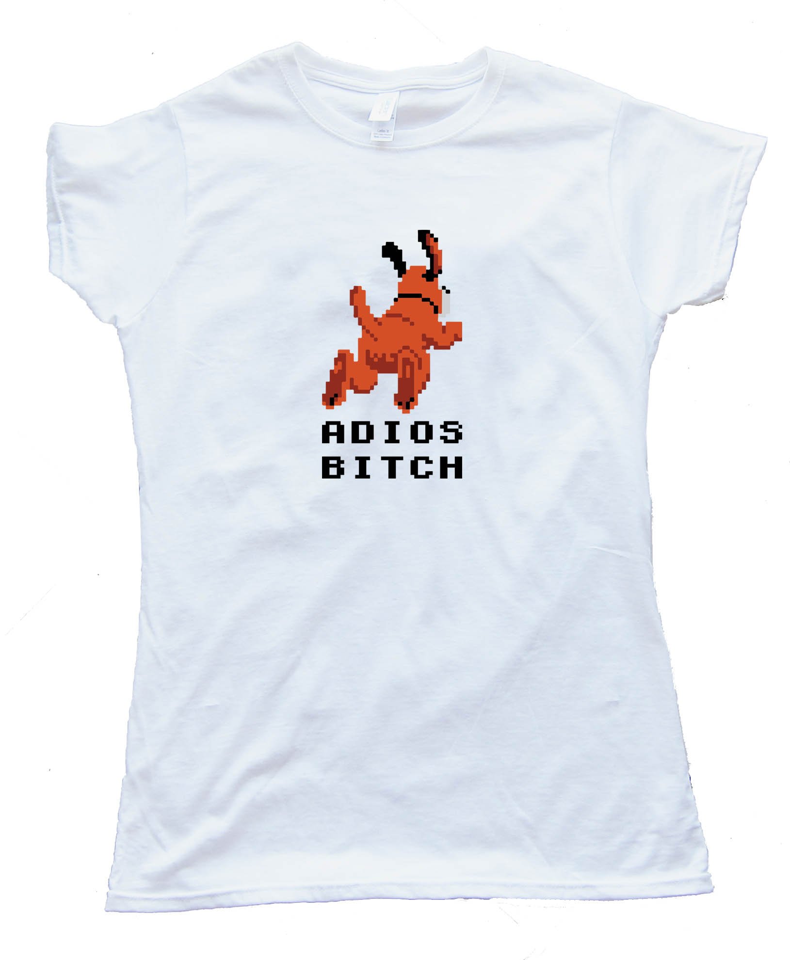 Womens Adios Bitch Nintendo Duck Hunt Dog - Tee Shirt