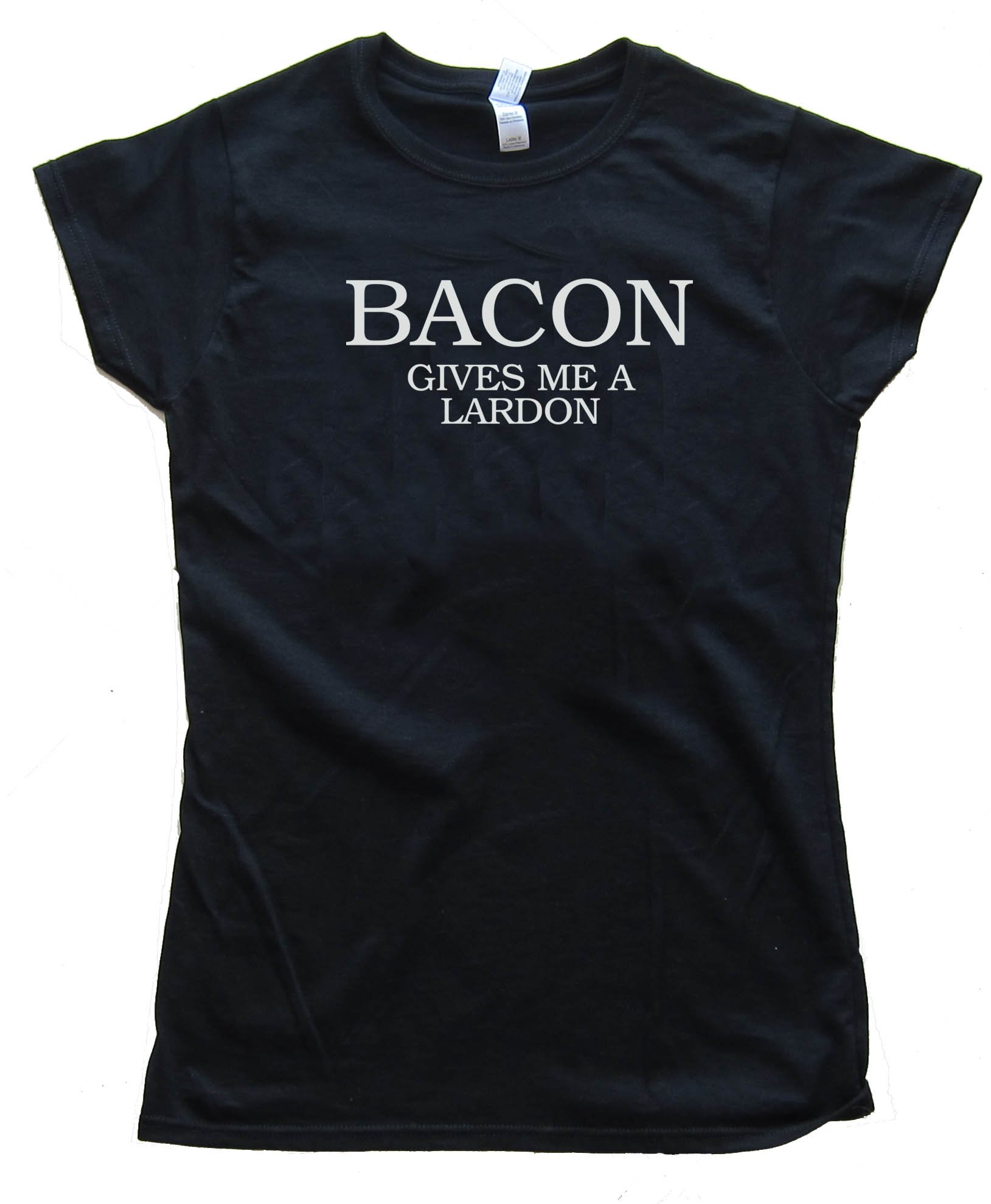 Womens Bacon Gives Me A Lardon - Tee Shirt