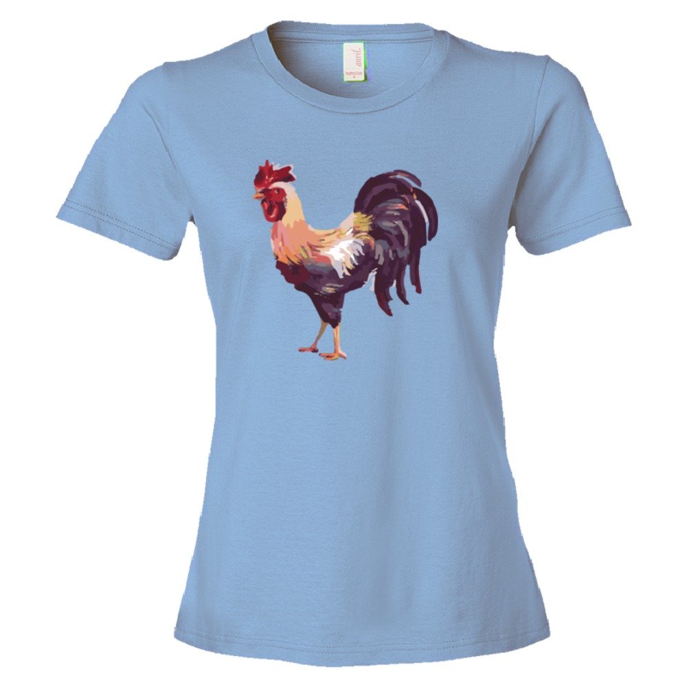 Womens Big Cock Rooster Painting - Tee Shirt