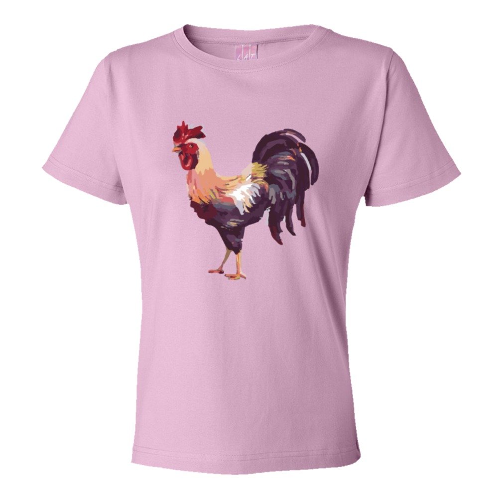 Womens Big Cock Rooster Painting - Tee Shirt