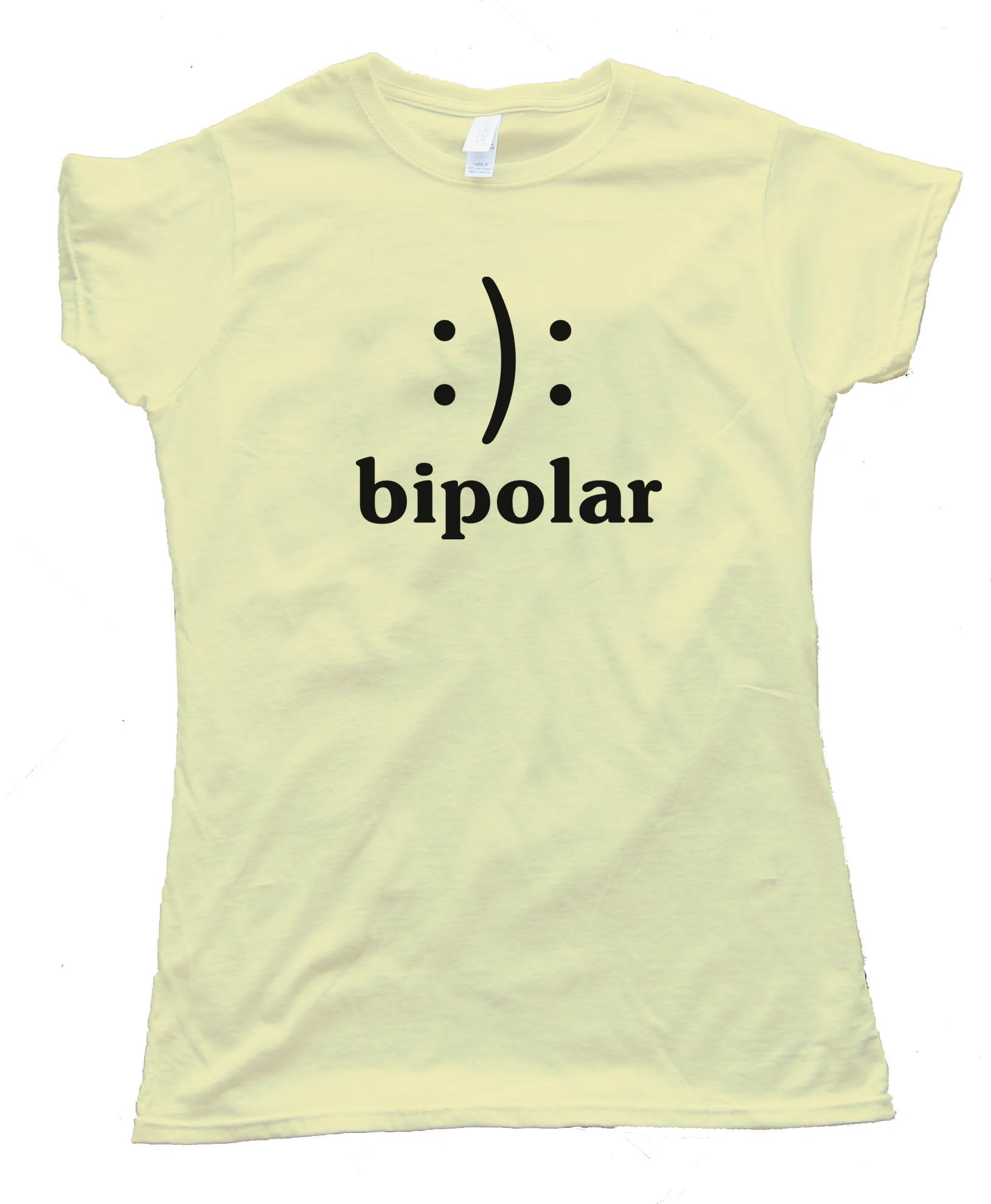 Womens Bipolar Smiley Face - Tee Shirt