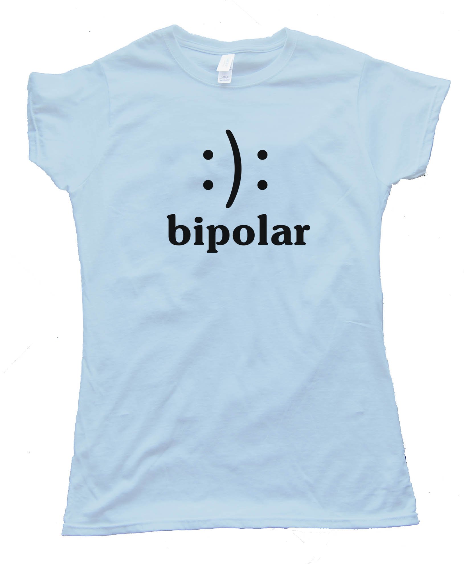 Womens Bipolar Smiley Face - Tee Shirt