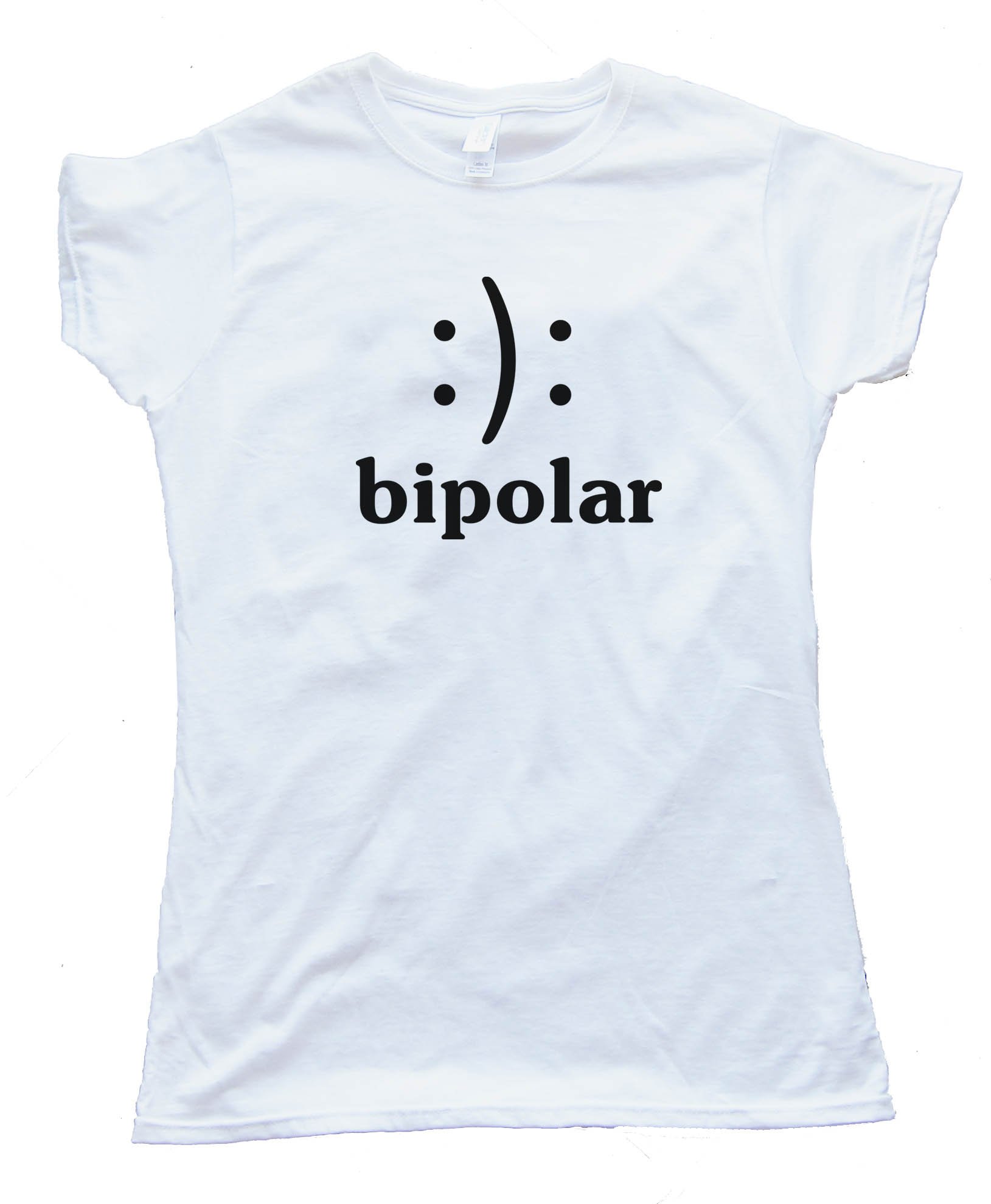 Womens Bipolar Smiley Face - Tee Shirt