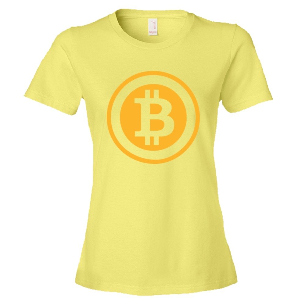 Womens Bitcoin Coin Image Online Currency - Tee Shirt