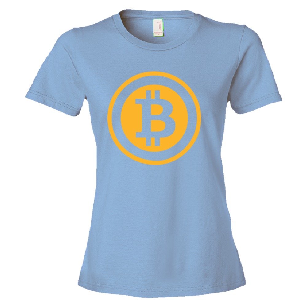 Womens Bitcoin Coin Image Online Currency - Tee Shirt