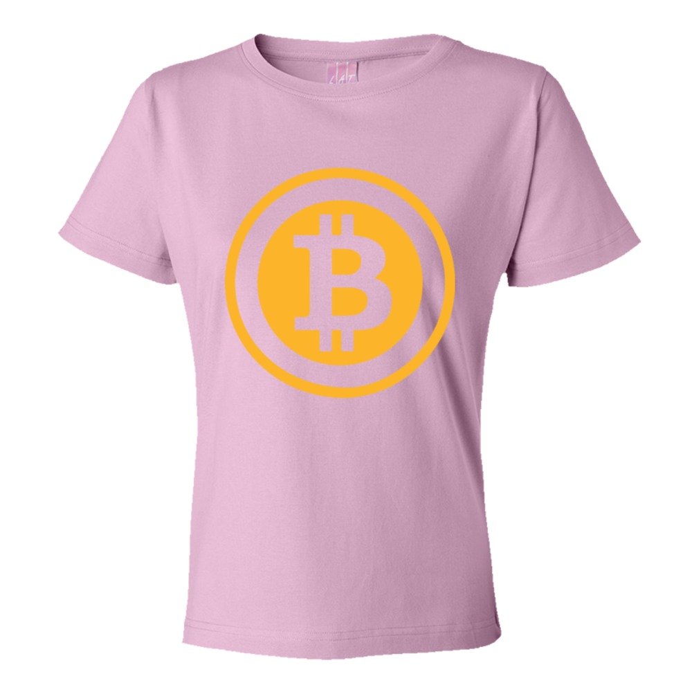 Womens Bitcoin Coin Image Online Currency - Tee Shirt