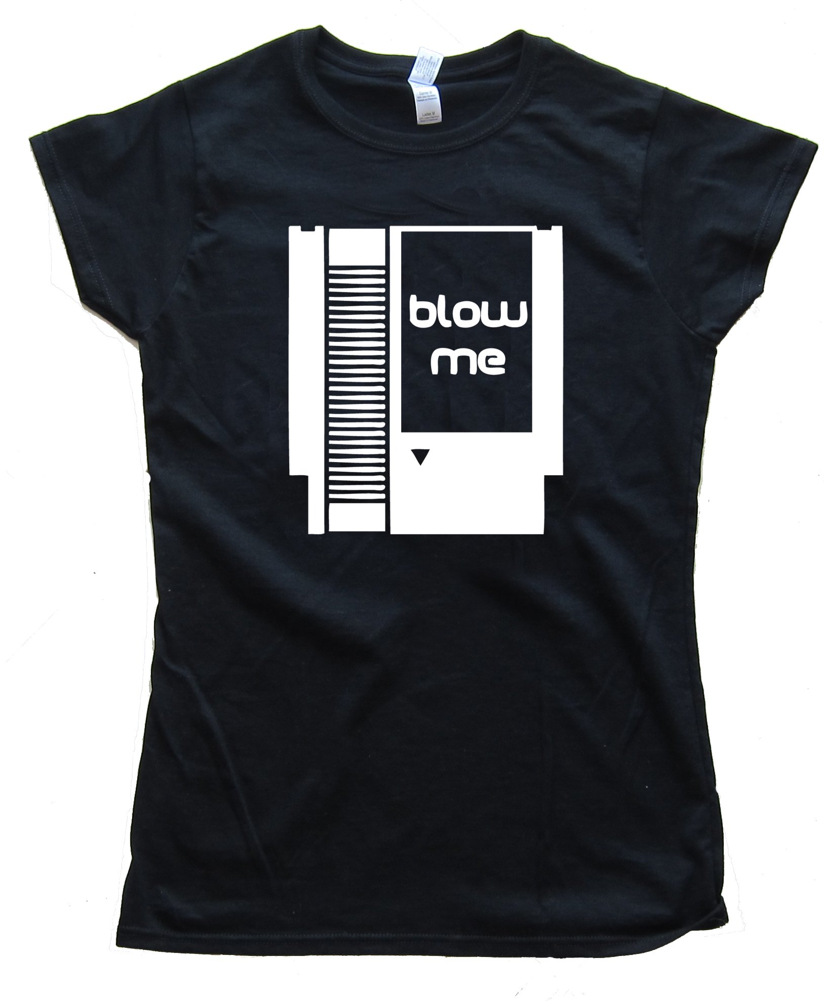 Womens Blow Me - Nintendo Cartridge Tee Shirt