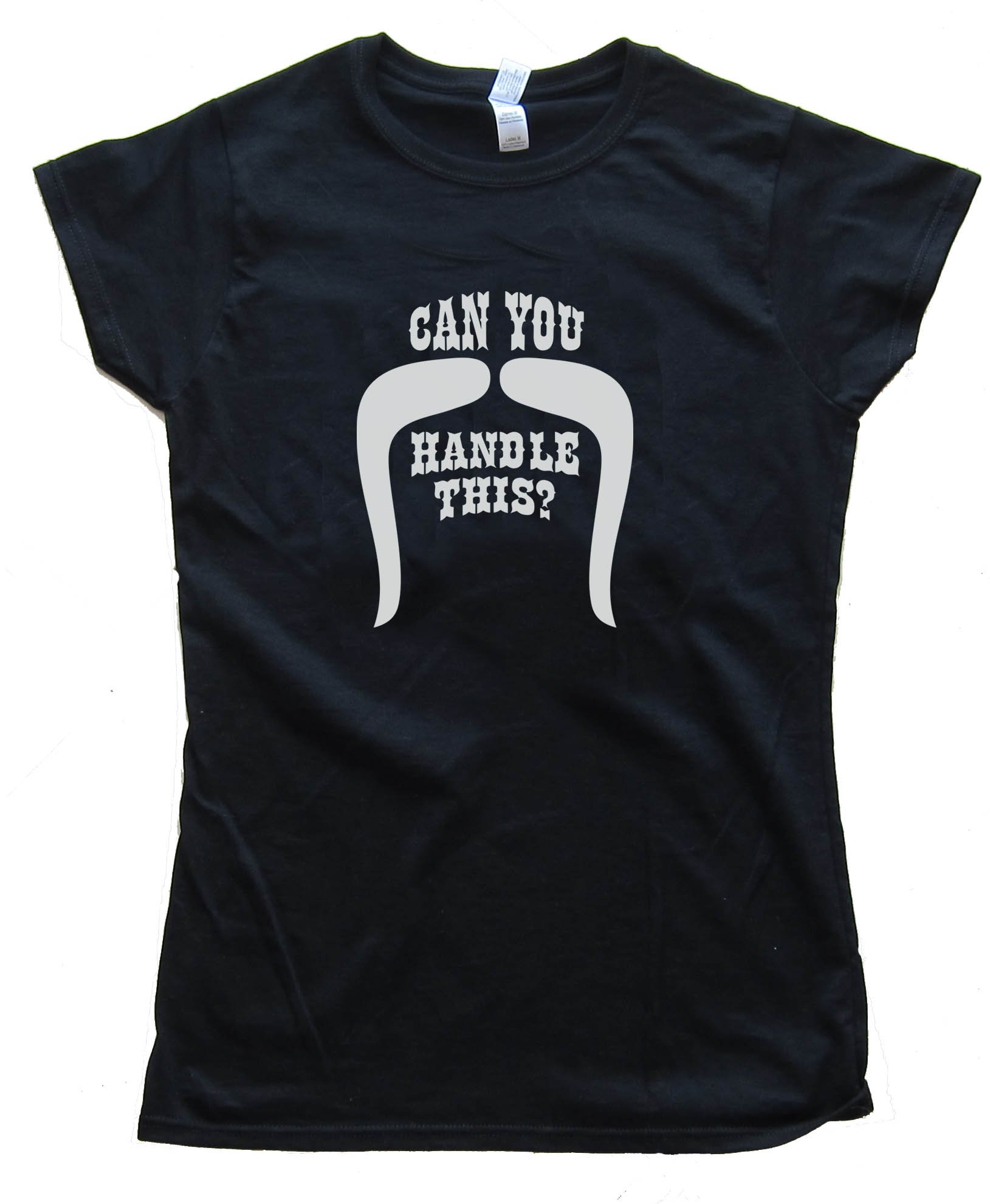 Womens Can You Handle This Handlebar Mustache Movember - Tee Shirt