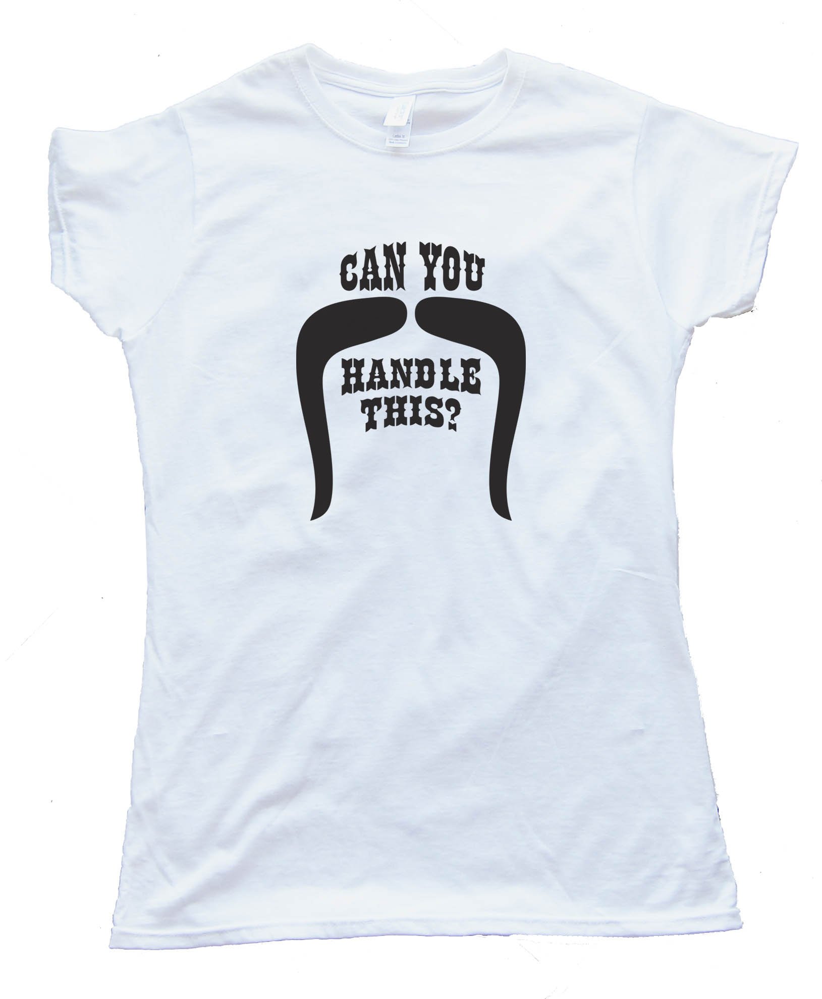 Womens Can You Handle This Handlebar Mustache Movember - Tee Shirt