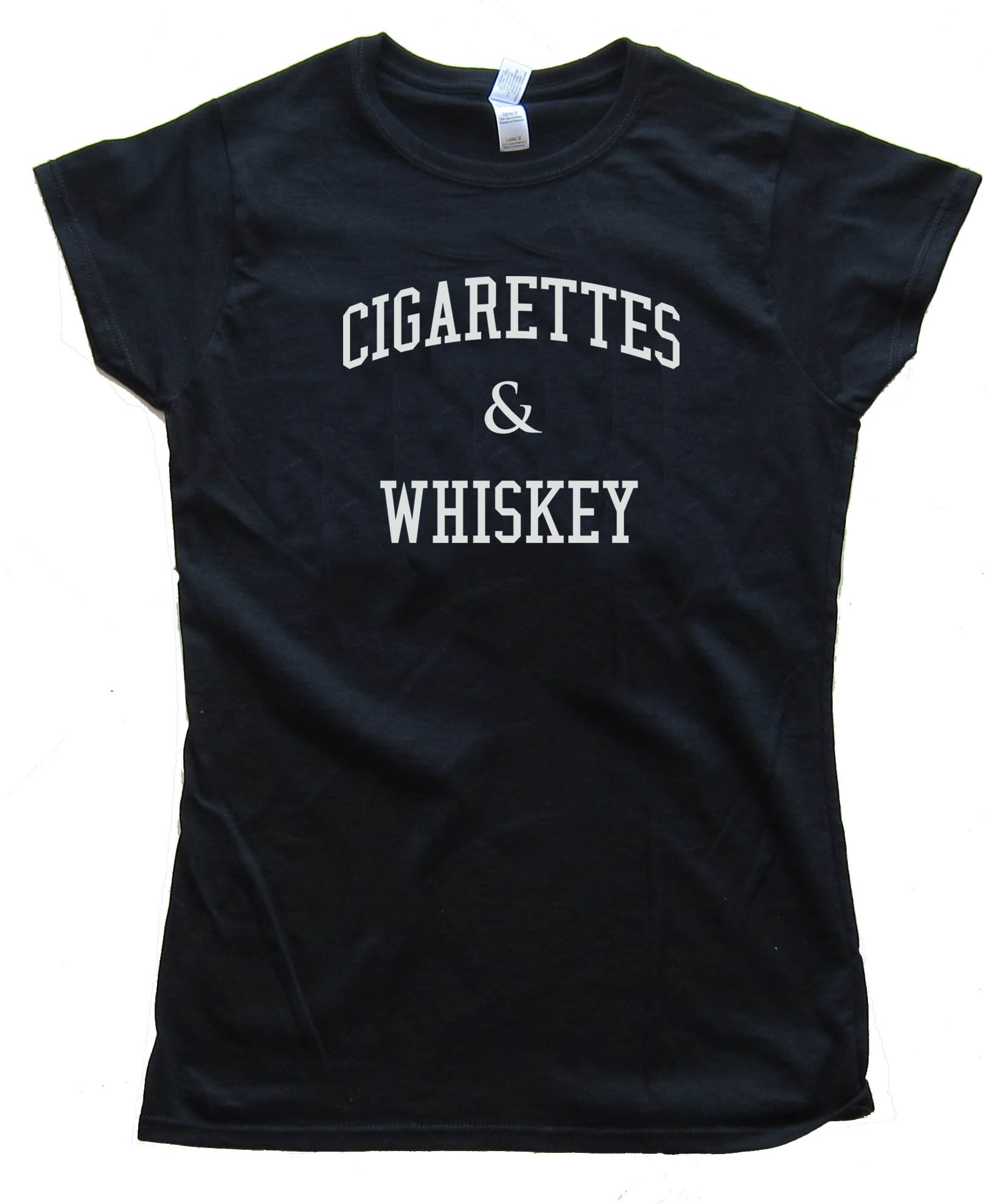 Womens Cigarettes And Whiskey Partying - Tee Shirt