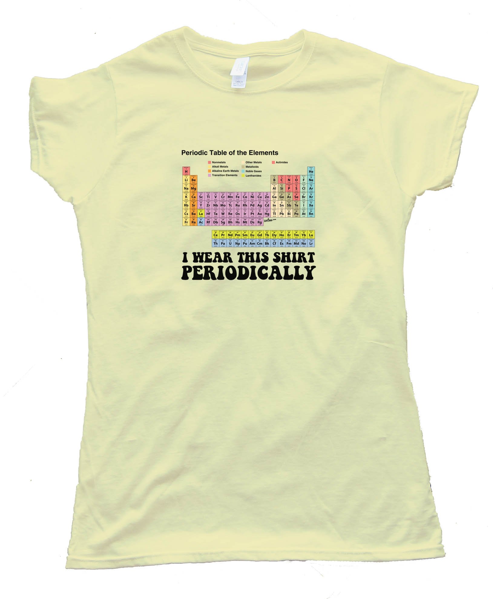 Womens Colorful I Wear This Shirt Periodically - Tee Shirt