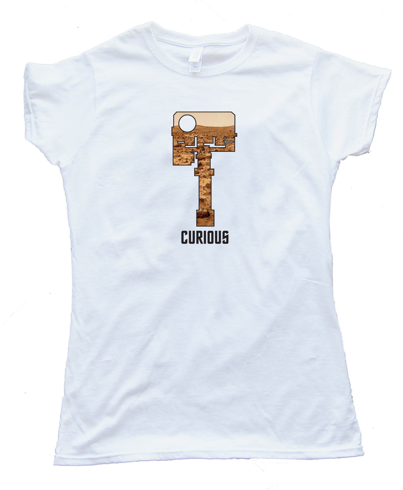 Womens Curious - Mars Rover Head Camera - Tee Shirt