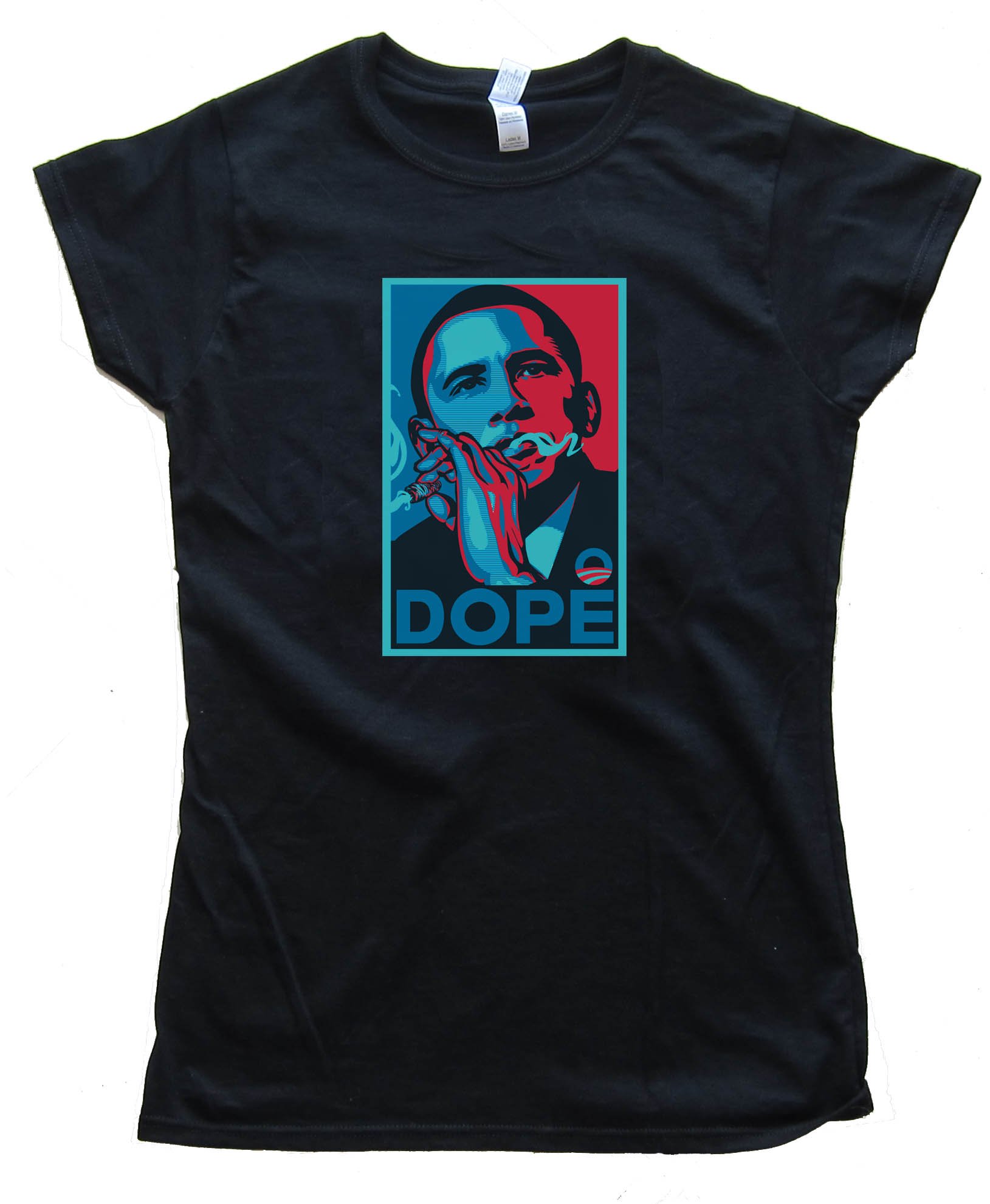 Womens Dope Obama Smoking Weed - Tee Shirt