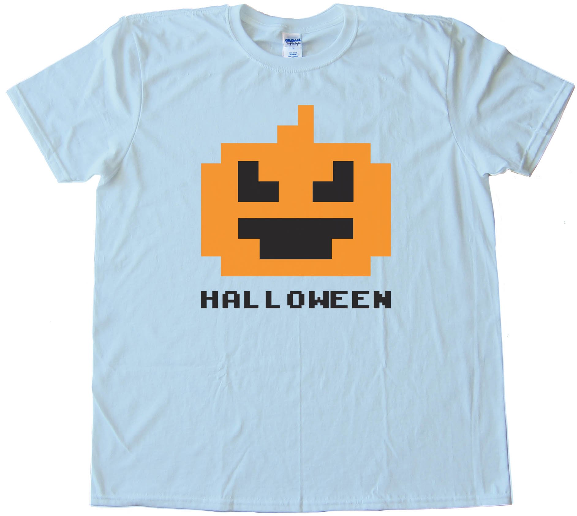 8 Bit Halloween Pumpkin - Tee Shirt