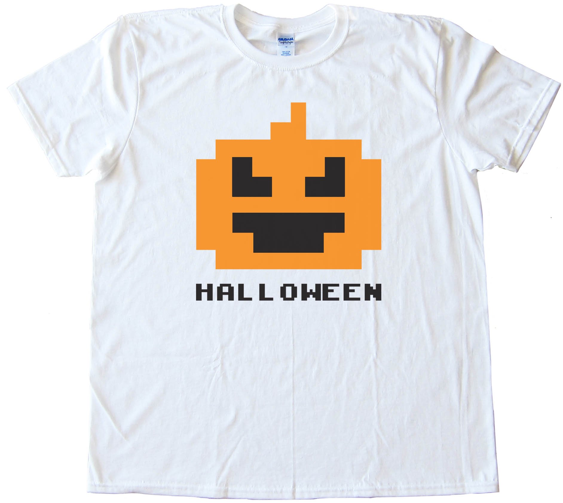 8 Bit Halloween Pumpkin - Tee Shirt