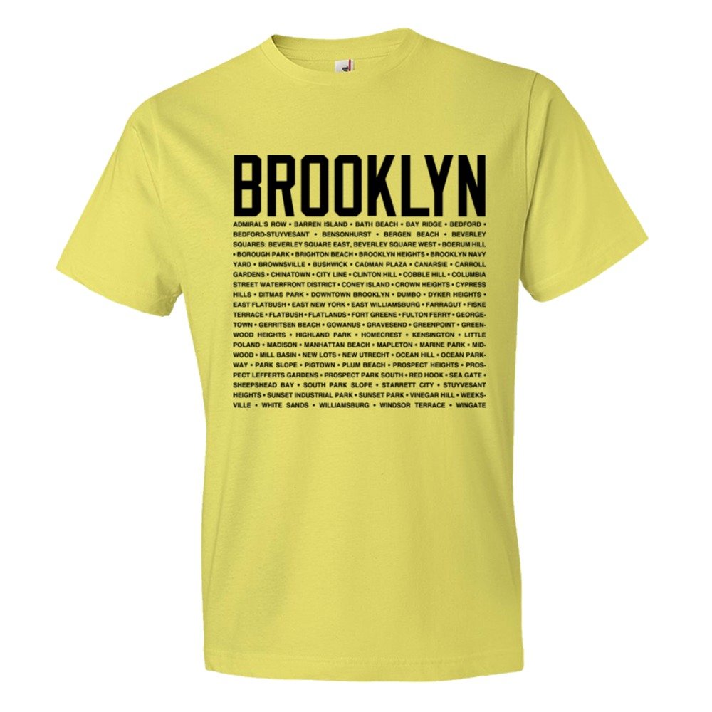 Brookyln All Area Names In List - Tee Shirt