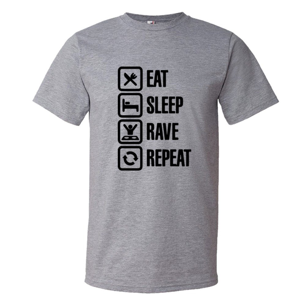 Eat Sleep Rave Repeat Partying - Tee Shirt