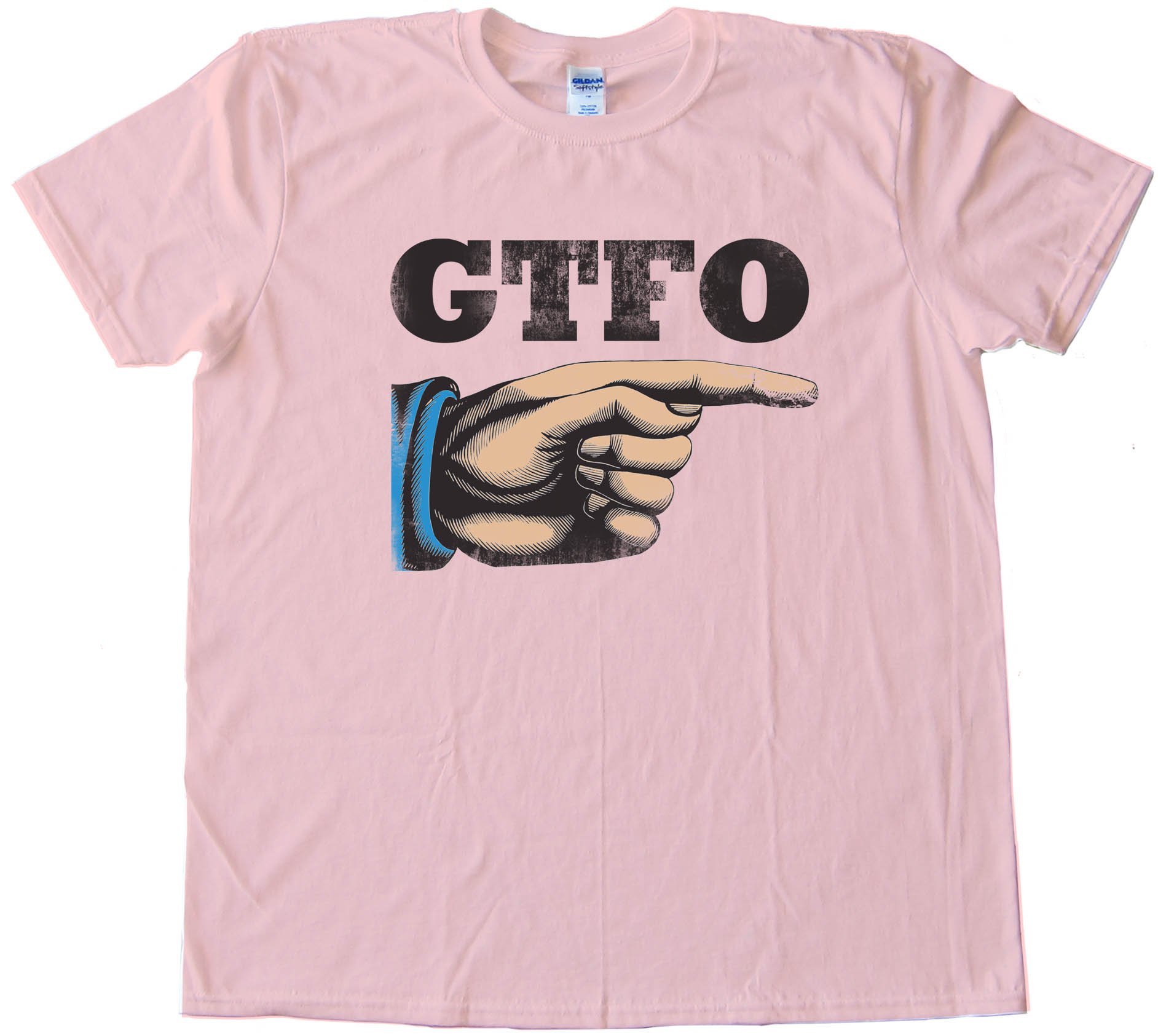 Retro Gtfo Hand - Get The F&Amp;*# Out - Tee Shirt