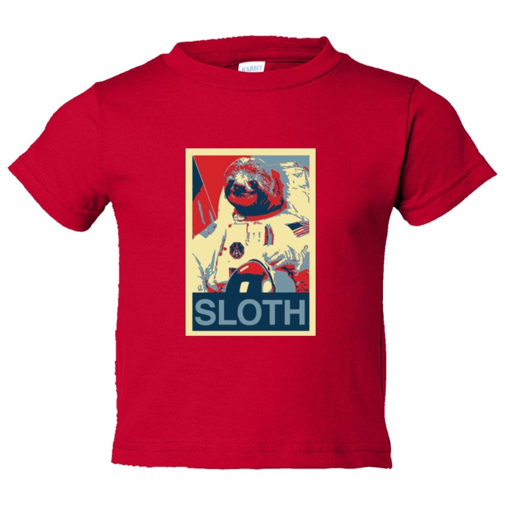 Toddler Sized Sloth Face Plain Simple - Tee Shirt Rabbit Skins