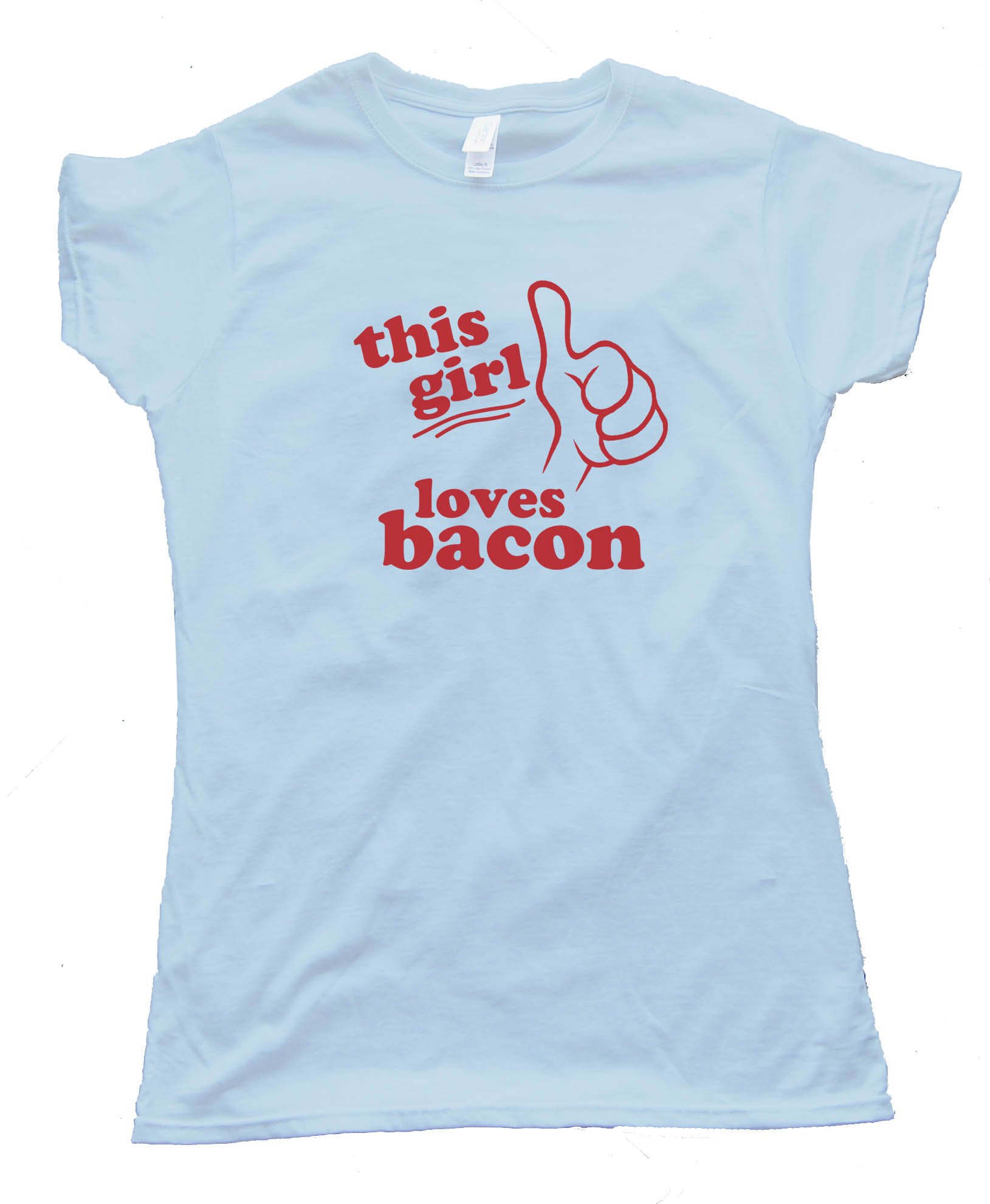 Womens Bacon & Bacon & Bacon & Bacon. Tee Shirt