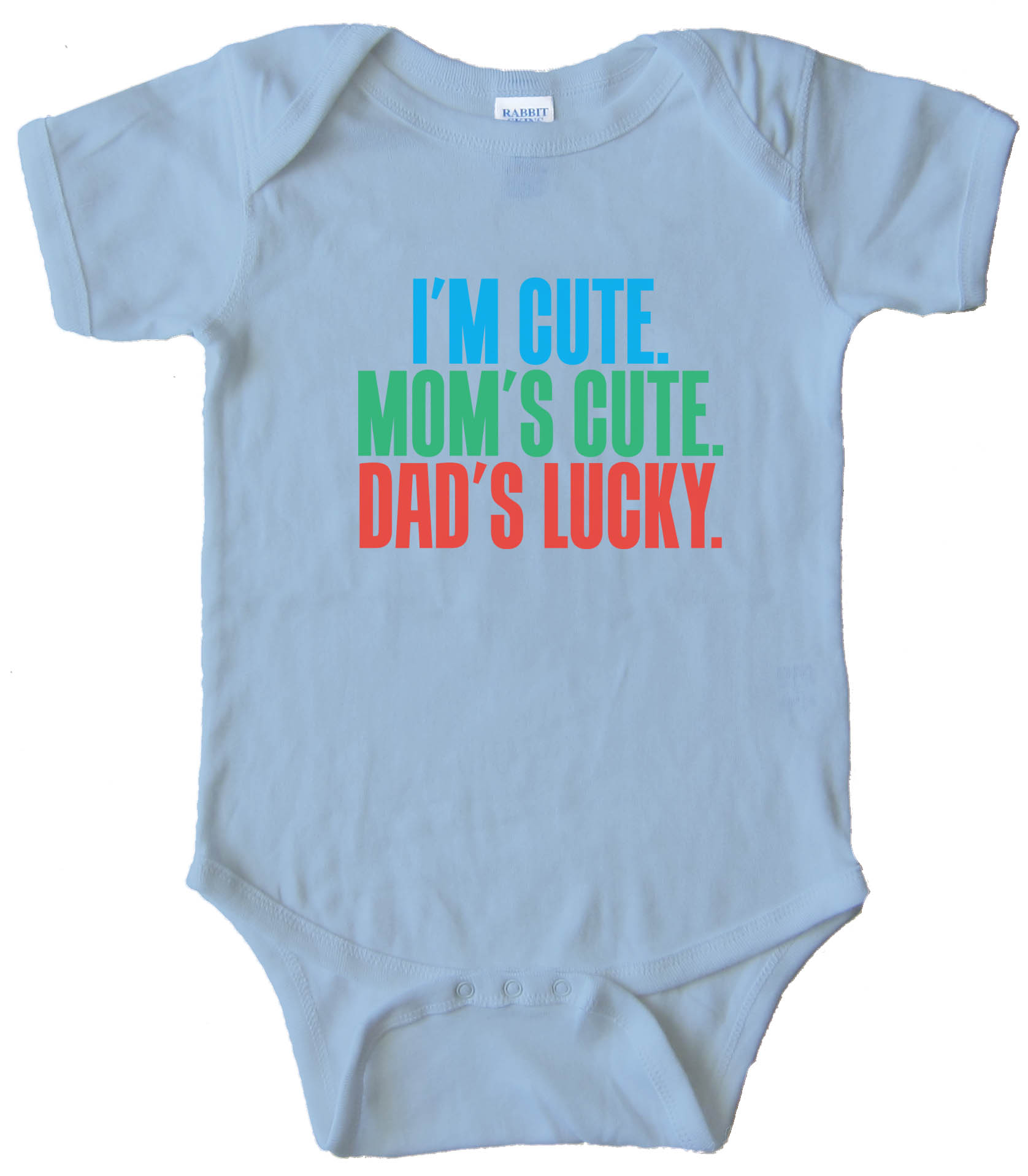 I'M Cute - Mom'S Cute - Dad'S Lucky - Baby Bodysuit